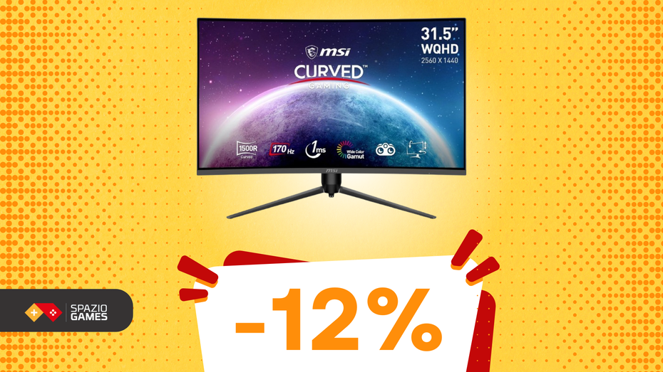 Immagine di MSI G32CQ5P: ottimo monitor gaming curvo al MINIMO STORICO!