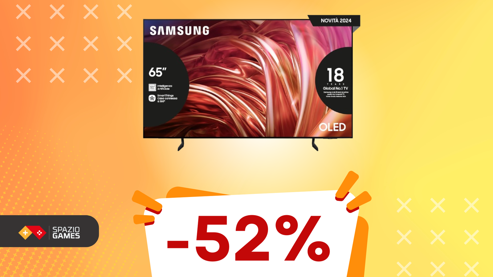Questa smart TV Samsung OLED 65" è perfetta per il tuo salotto e ora è a META' PREZZO!