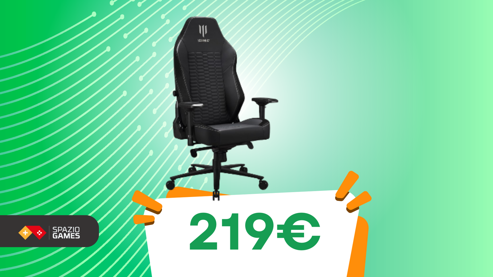 Minimo storico per il massimo comfort per questa stupenda sedia gaming!