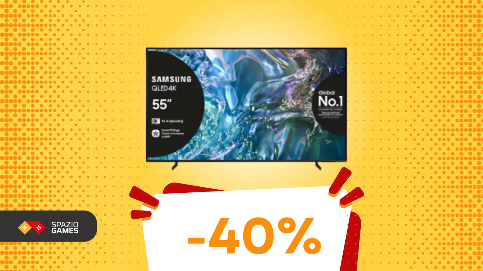Visione da cinema in salotto con Samsung QLED 55” a 543€!