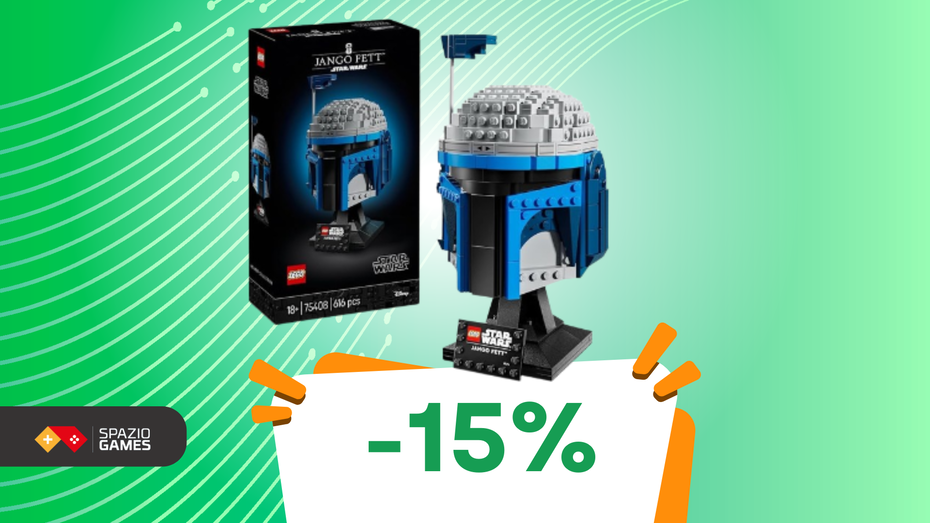 Immagine di Star Wars da collezione: il casco LEGO di Jango Fett oggi a 64€!