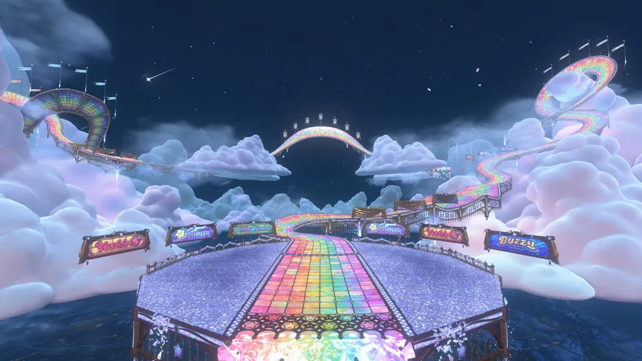 Immagine di Mario Kart World | Come sbloccare la Pista Arcobaleno