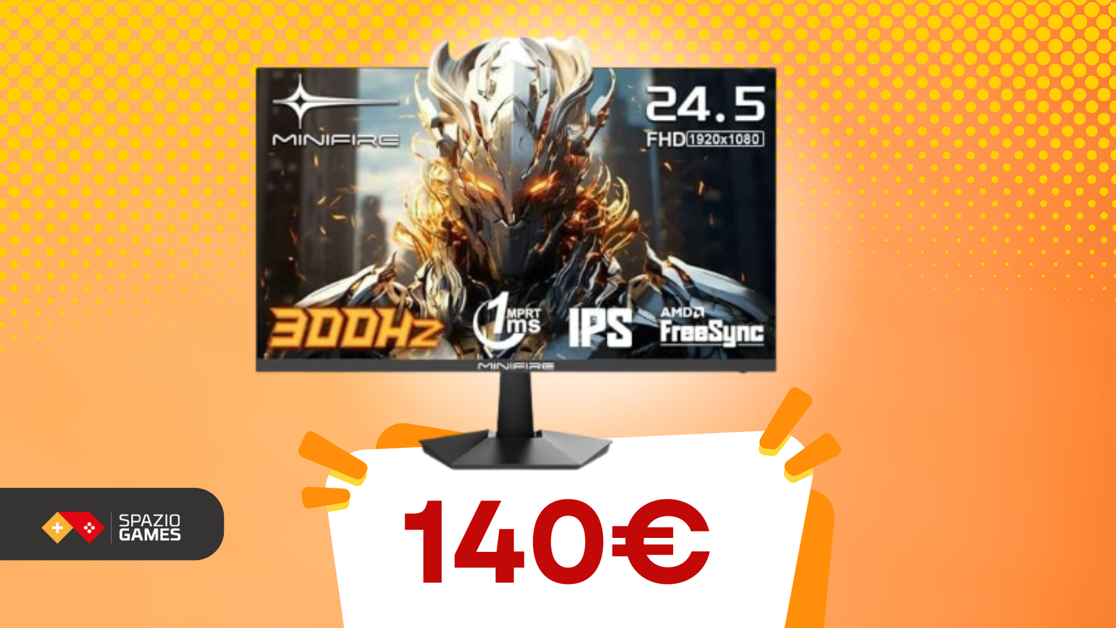 Monitor da gaming 24,5" a 140€: ogni frame è pura adrenalina!