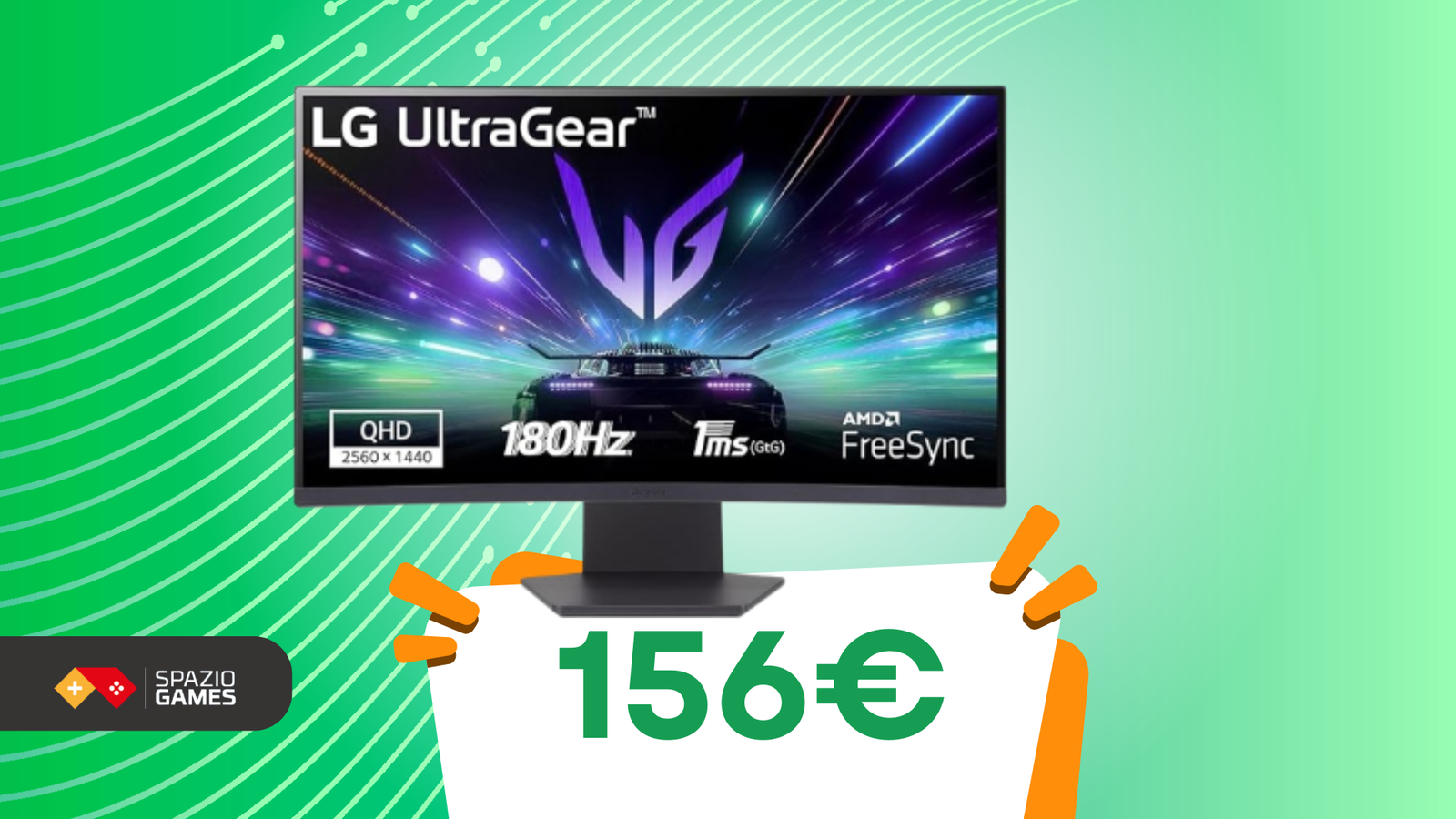 Monitor gaming LG a 156€: curvatura e potenza da urlo!