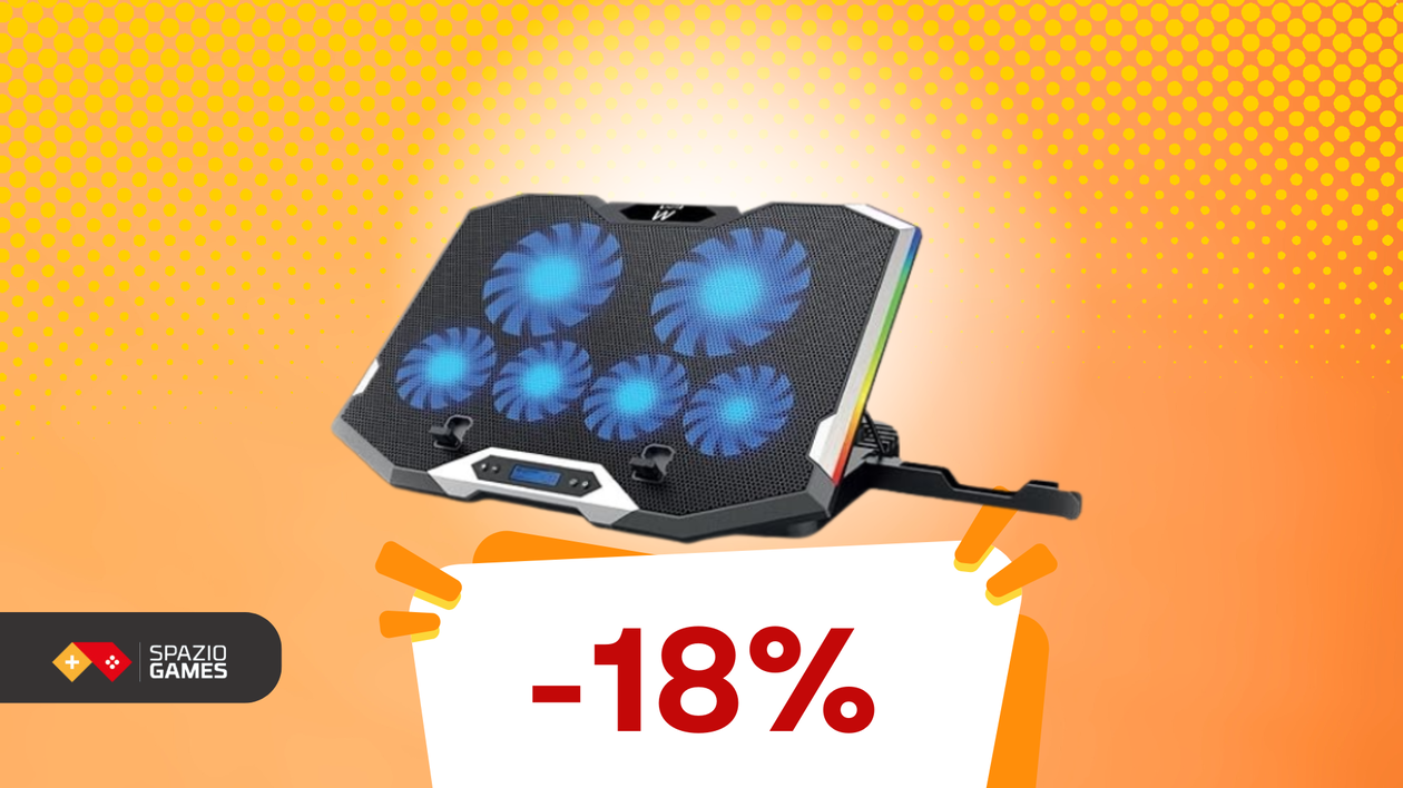 Immagine di Laptop sempre fresco: supporto RGB di raffreddamento a soli 26€!