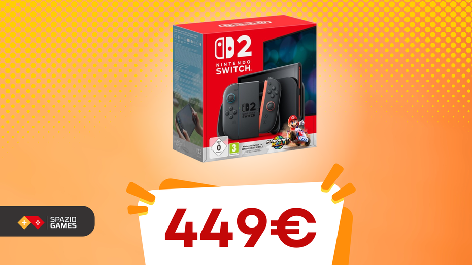 Immagine di Nintendo Switch 2 + Mario Kart World a un PREZZO IMPERDIBILE! MENO DI 450€!