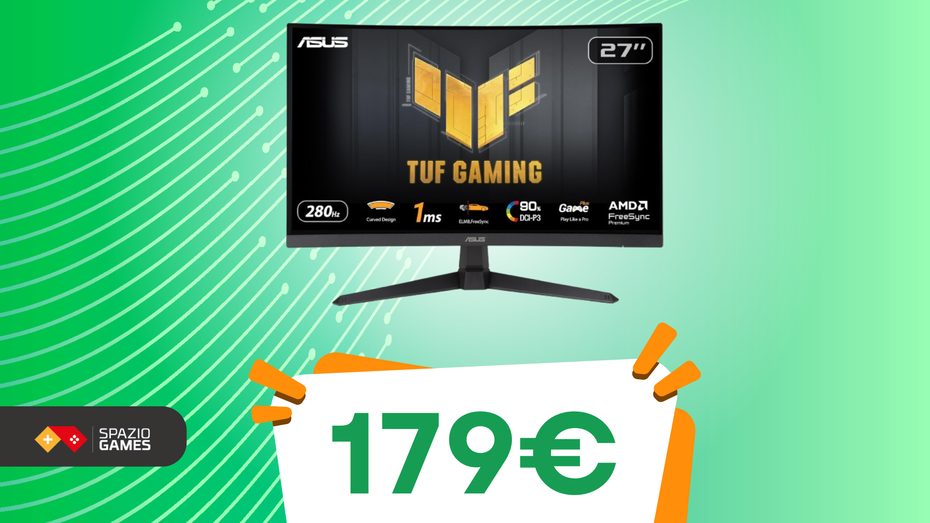 Immagine di ASUS TUF Gaming VG27VQM1B: qualità top e 280 Hz a un PREZZO IMBATTIBILE!