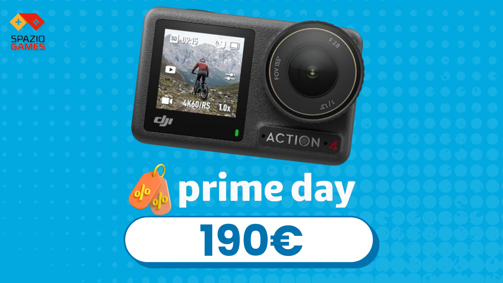 Prime Day d'avventura: action cam DJI a soli 190€!