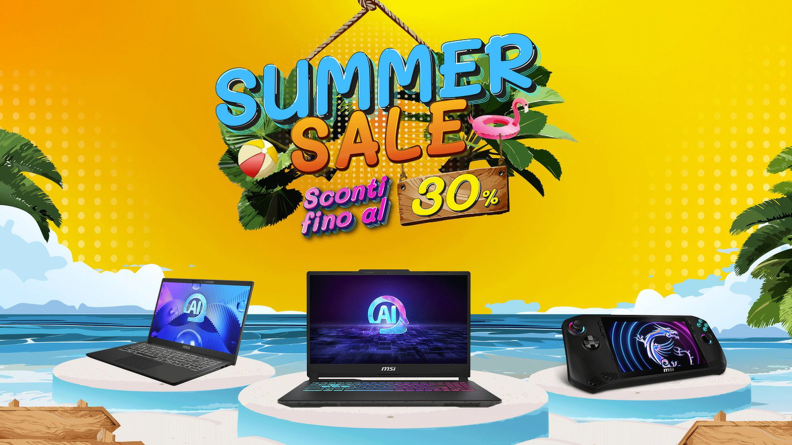 Summer Sale MSI: sconti finla al 30% sui migliori notebook e MSI Claw!