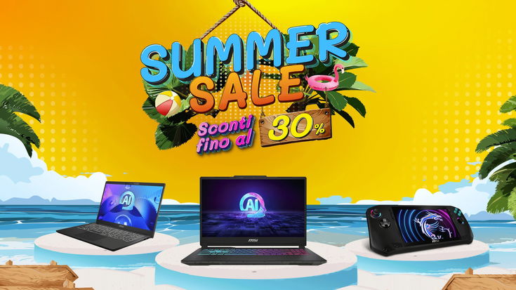 Summer Sale MSI: sconti finla al 30% sui migliori notebook e MSI Claw!