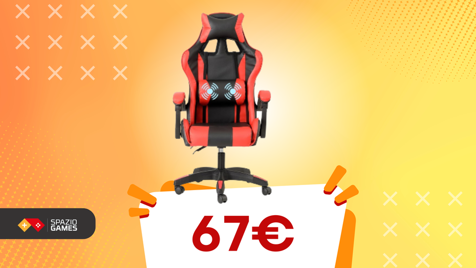 Immagine di Comodissima sedia gaming ergonomica in OFFERTA a soli 67€!