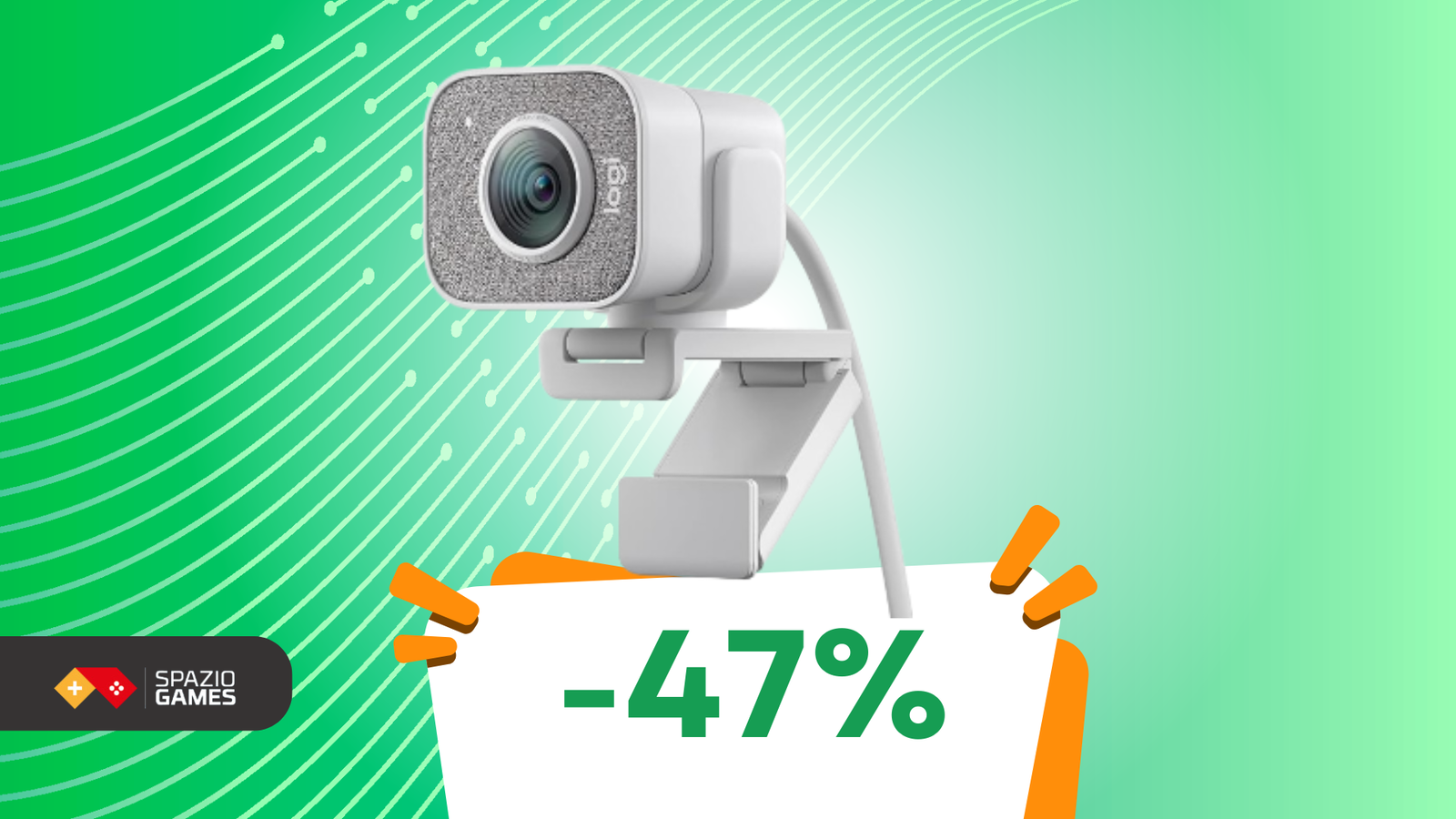 Copertura Privacy Per Webcam Logitech StreamCam – Paraluce Bianco, Dimensioni 6x5x1 Cm