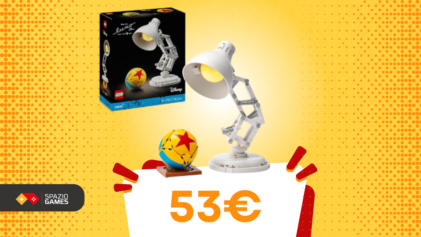 La magia Pixar è tua al minimo storico: Luxo Jr. LEGO a 53€!