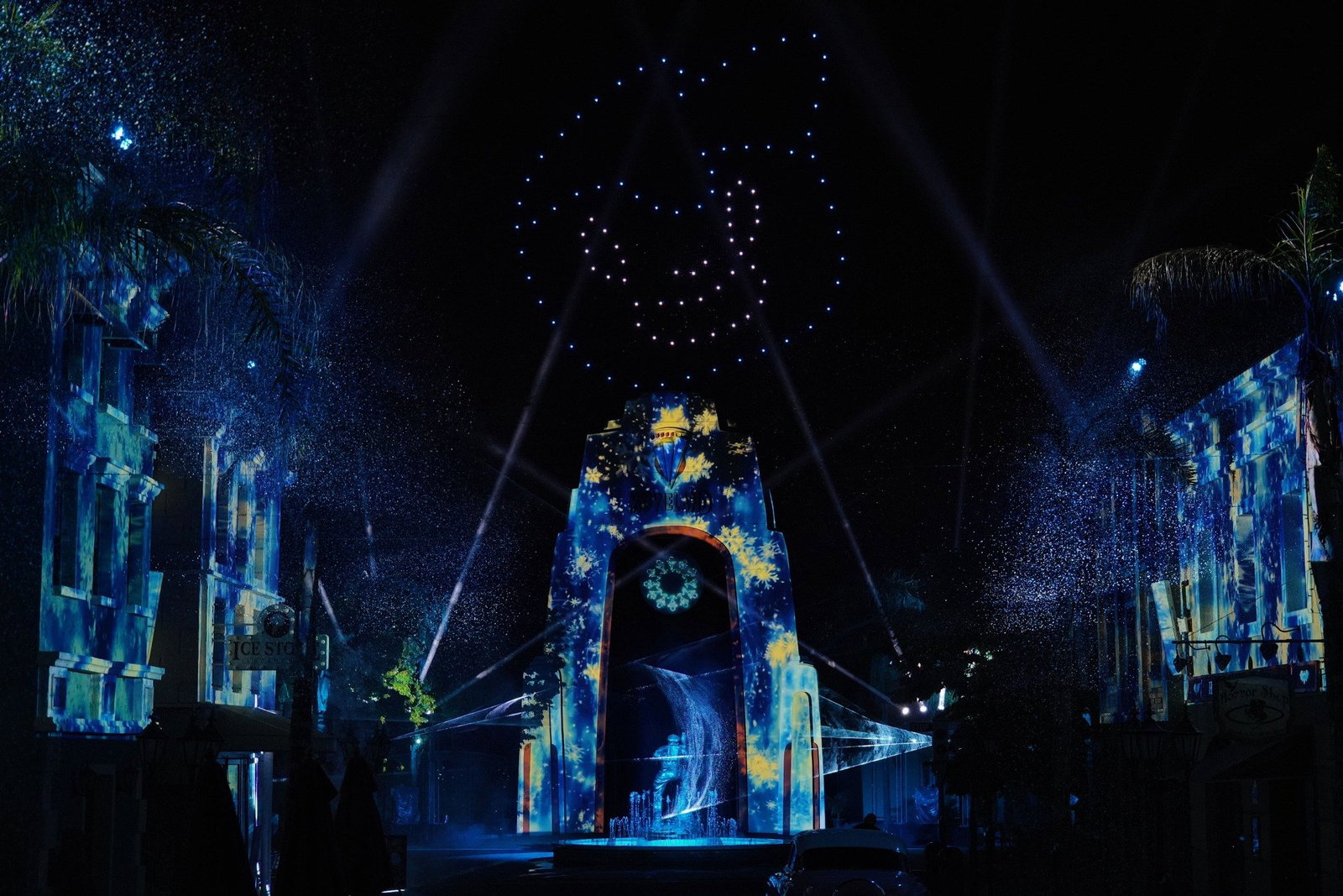 Droni e colonne sonore: il nuovo show notturno di Movieland