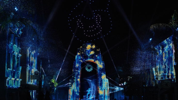 Droni e colonne sonore: il nuovo show notturno di Movieland