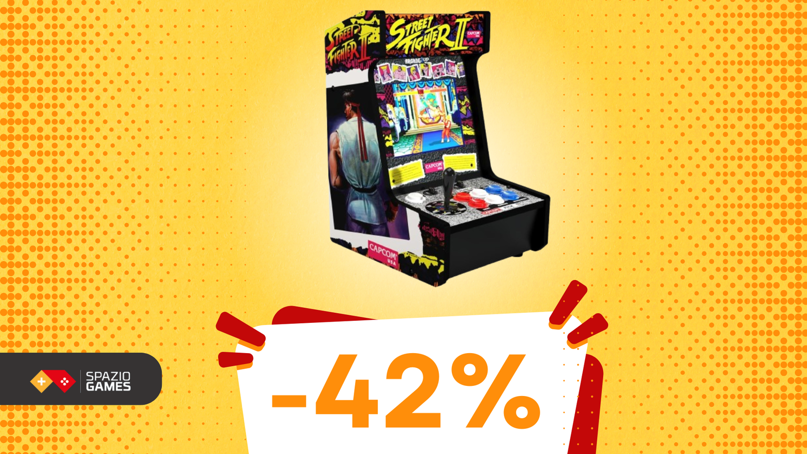 Torna alle sale giochi con Arcade1Up Street Fighter II al 42 % di SCONTO!