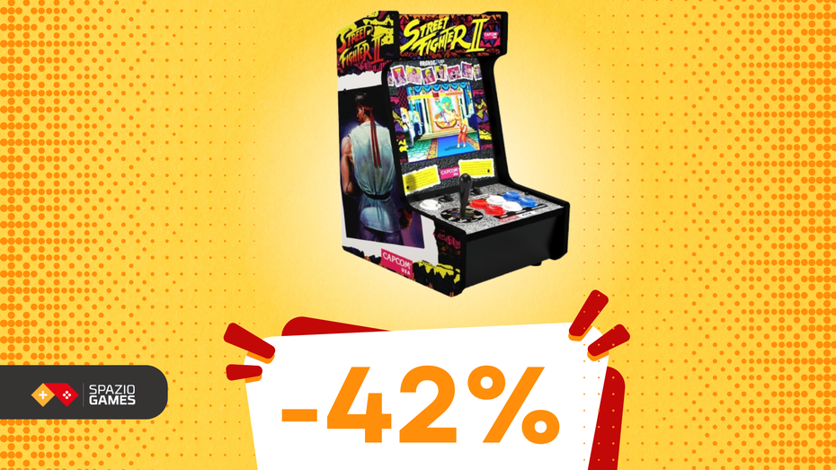 Immagine di Torna alle sale giochi con Arcade1Up Street Fighter II al 42 % di SCONTO!