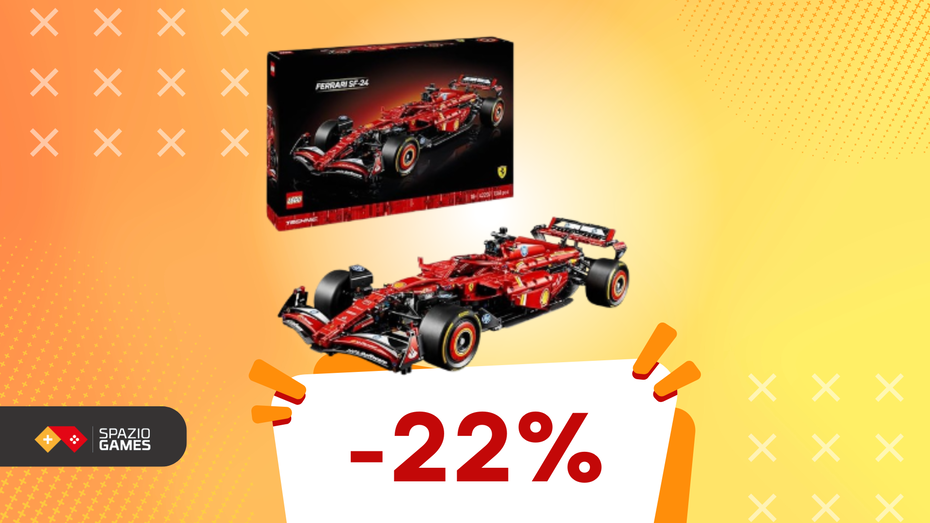 Immagine di Ferrari SF-24 LEGO: il set da collezione scende al minimo, 180€!