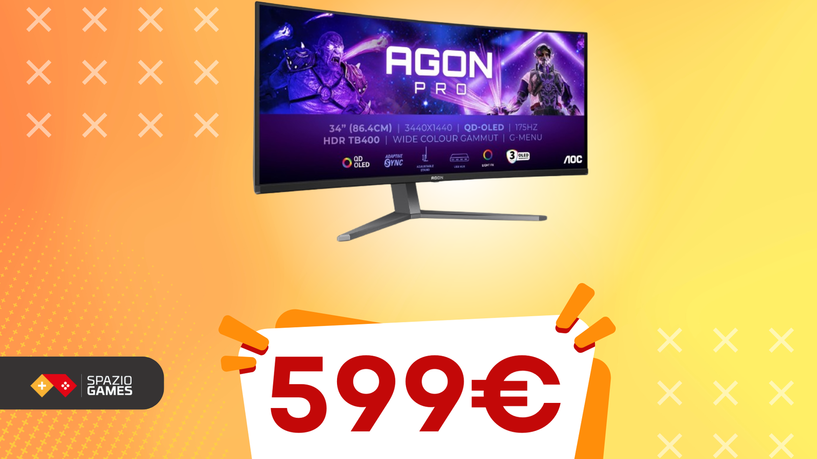 MINIMO STORICO per questo spettacolare monitor gaming 34" QD-OLED!
