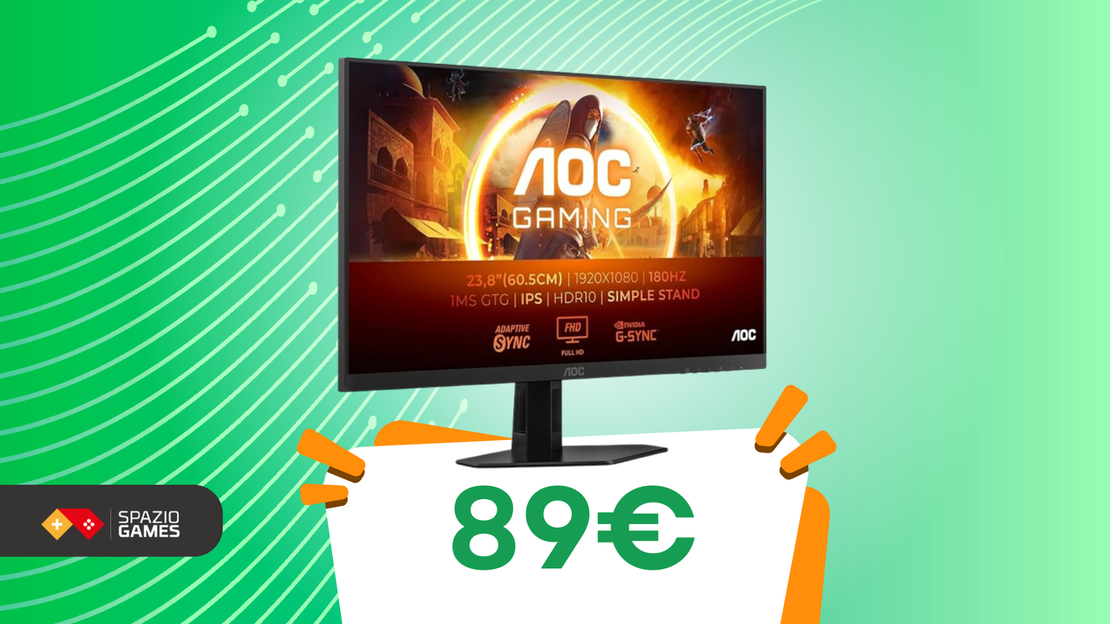 Monitor AOC Gaming 24”: prestazioni competitive a soli 89€!