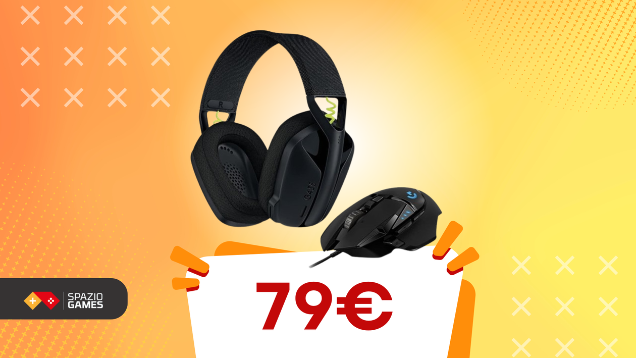 Immagine di Set gaming Logitech: mouse e cuffie wireless a 79€!