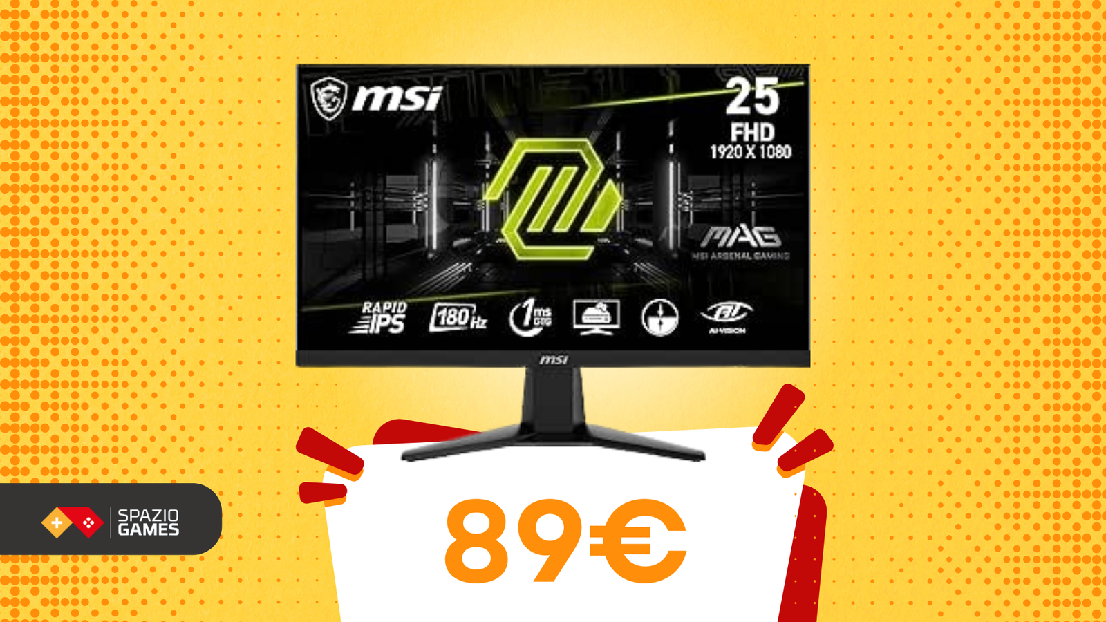 Gaming fluido e immersivo con questo monitor MSI a 89€!