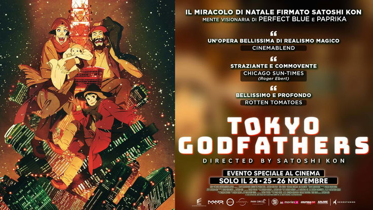 Torna al cinema Tokyo Godfathers - il capolavoro natalizio di Satoshi Kon