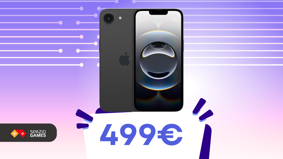 Immagine di iPhone 16e in offerta oggi a 499€ su Amazon e MediaWorld!