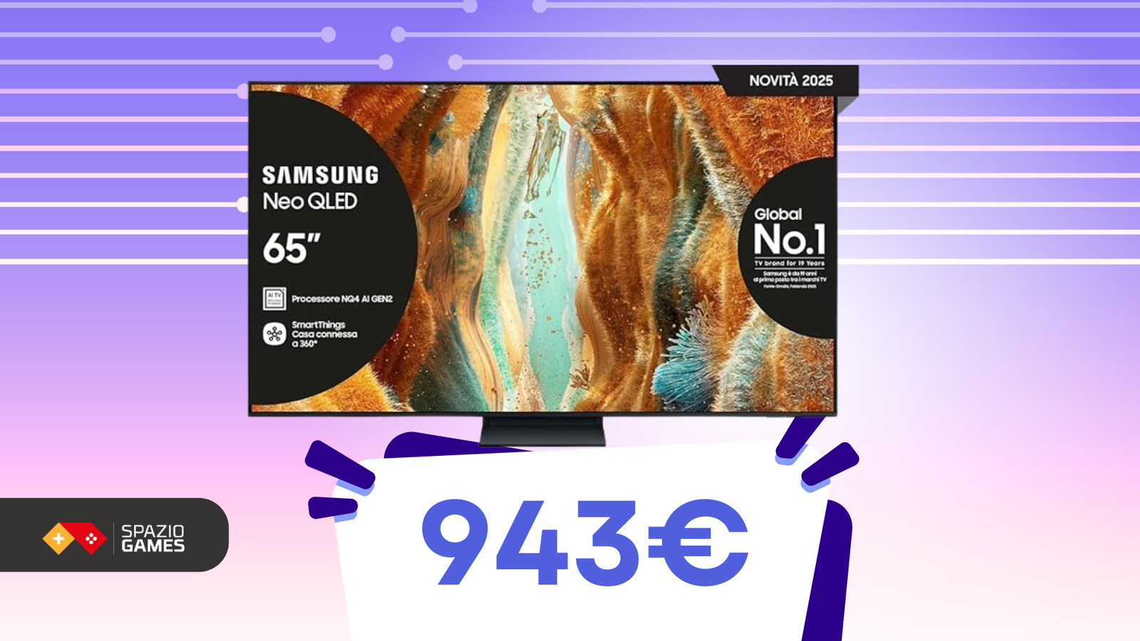 Smart TV Samsung 65'': qualità premium con sconto del 27%!