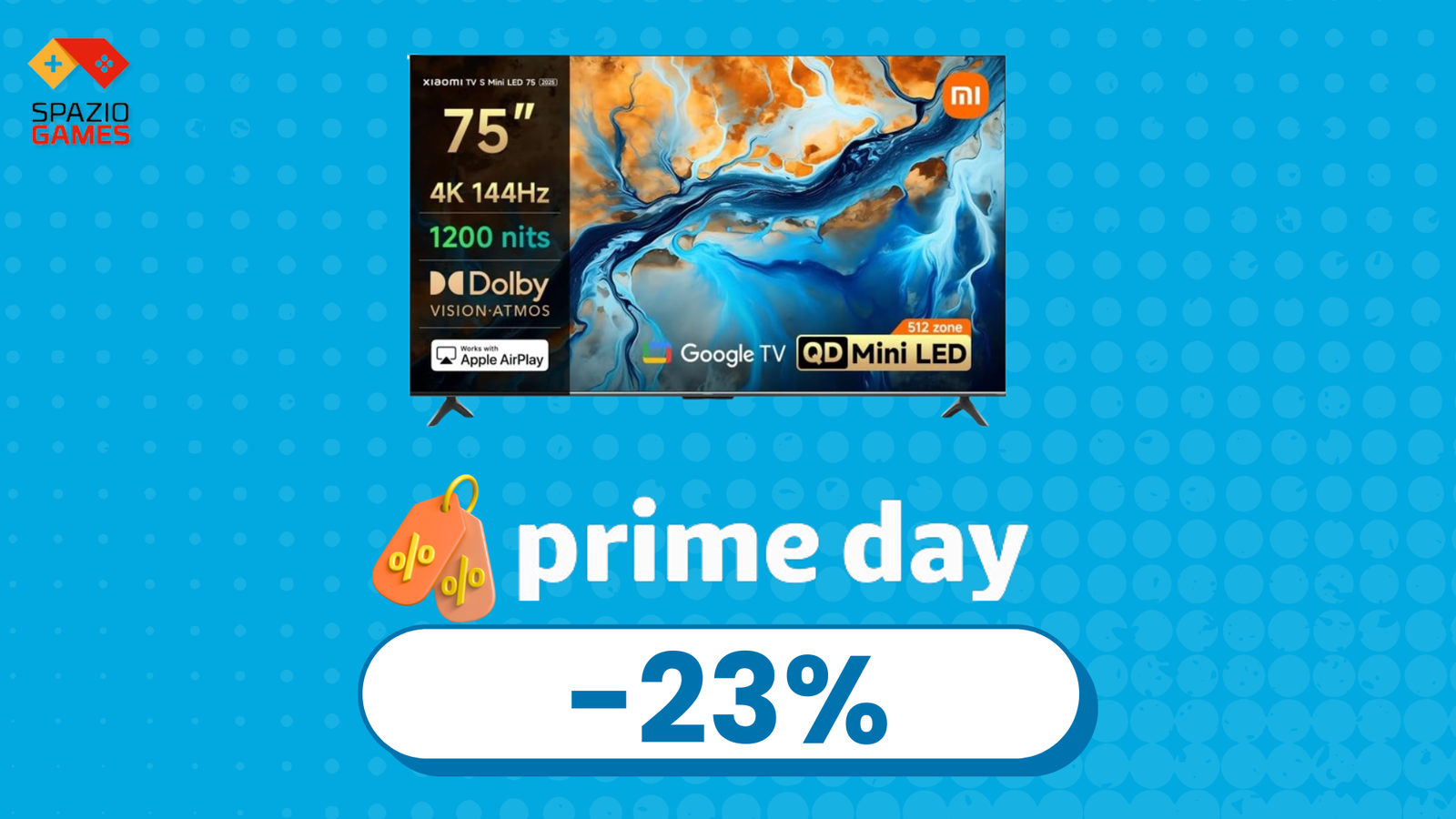 Xiaomi TV S Mini LED 75″ a SOLI 849€: offerta Prime da non perdere!