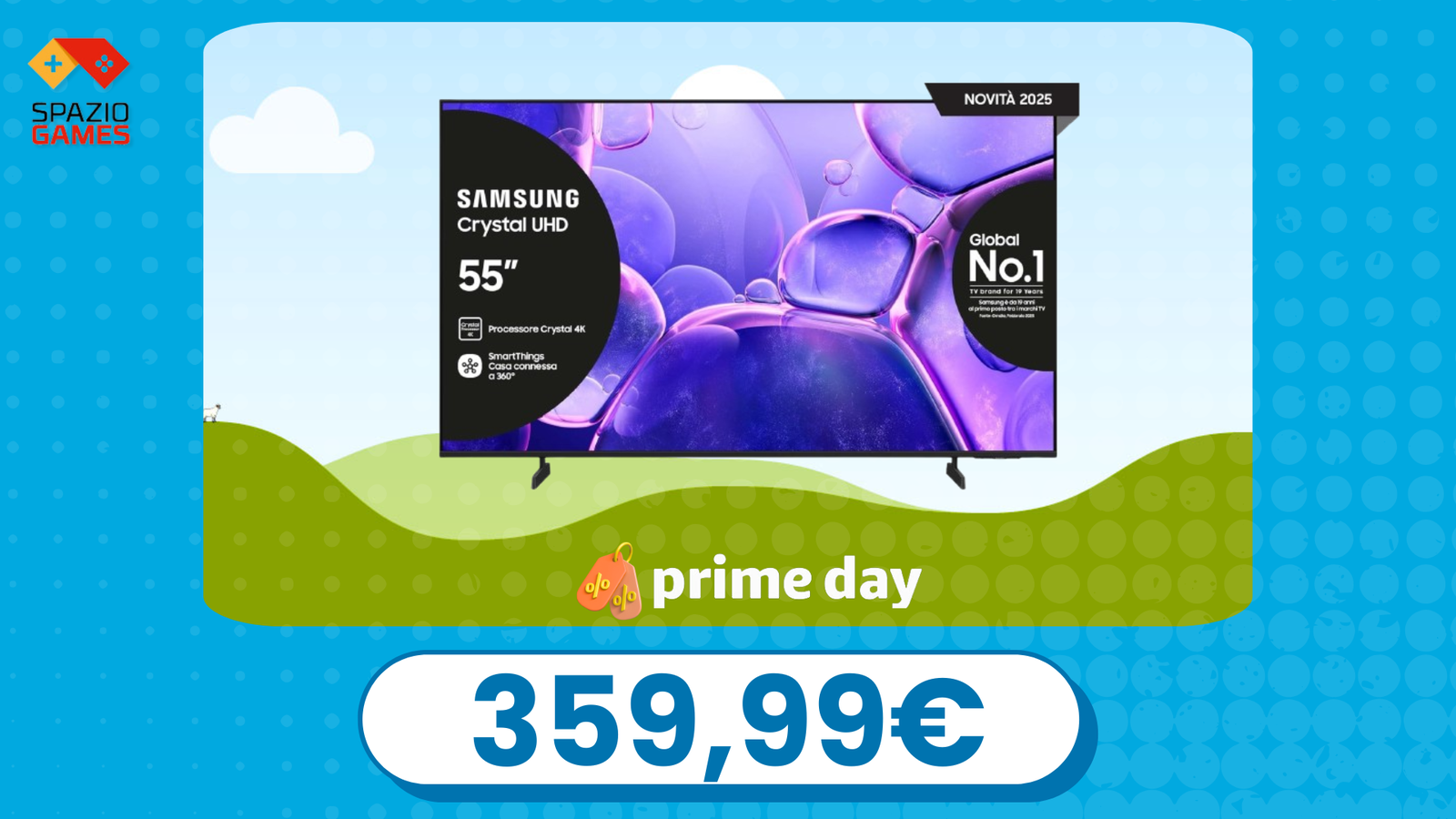 SUPER SCONTO Prime: Samsung 55” 4K a SOLI 359€!