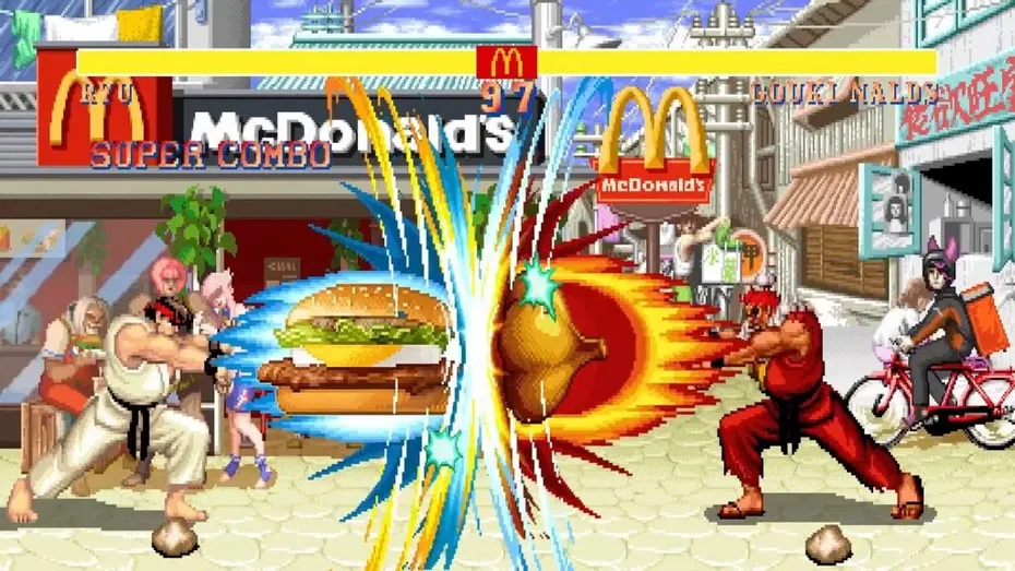 Immagine di Ryu, Ken e Chun-Li diventano panini da McDonald’s