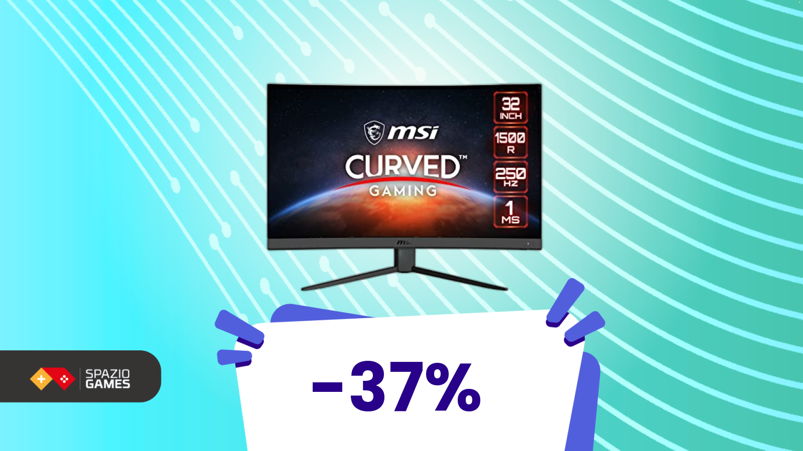 Da quando con 180€ prendi un 32" a 250Hz? Amazon oggi esagera con un MSI