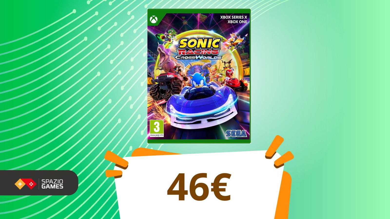 La tua Xbox lo sta aspettando! Sonic Racing in offerta a 46€