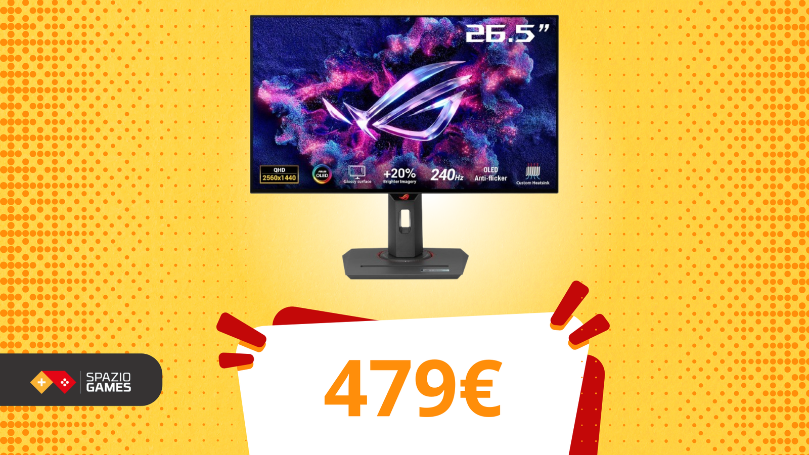 ASUS ROG OLED 27" in super offerta su Amazon