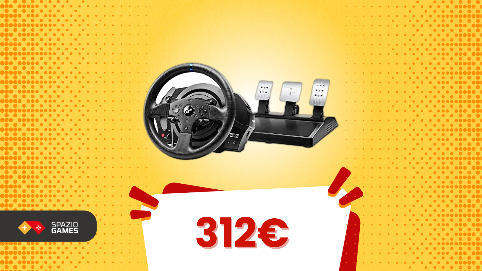 Thrustmaster T300 RS GT, il volante top ora conviene (-31%)