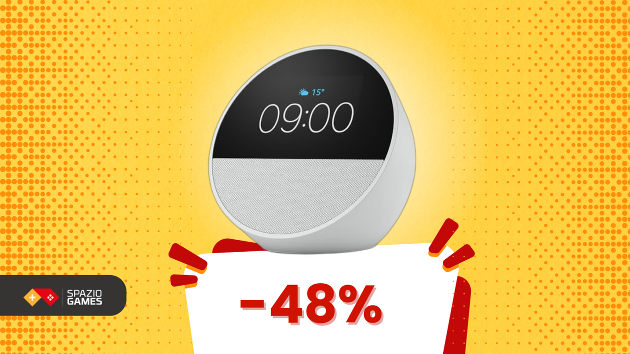 Immagine di La sveglia perfetta? Con il 48% di sconto la scelta è obbligata: Amazon Echo Spot!