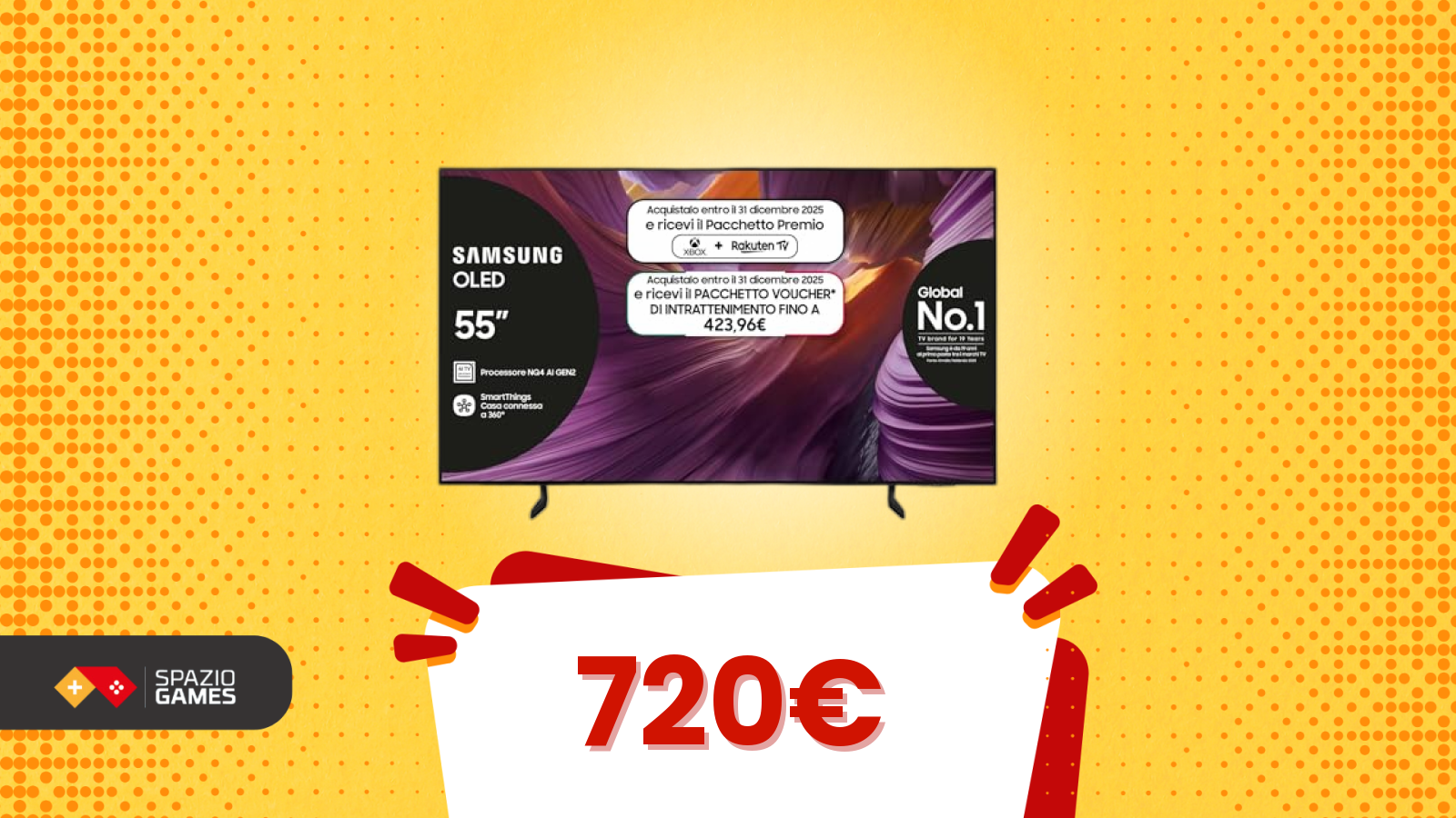 Black Friday shock: TV OLED Samsung a soli 720€ su Amazon