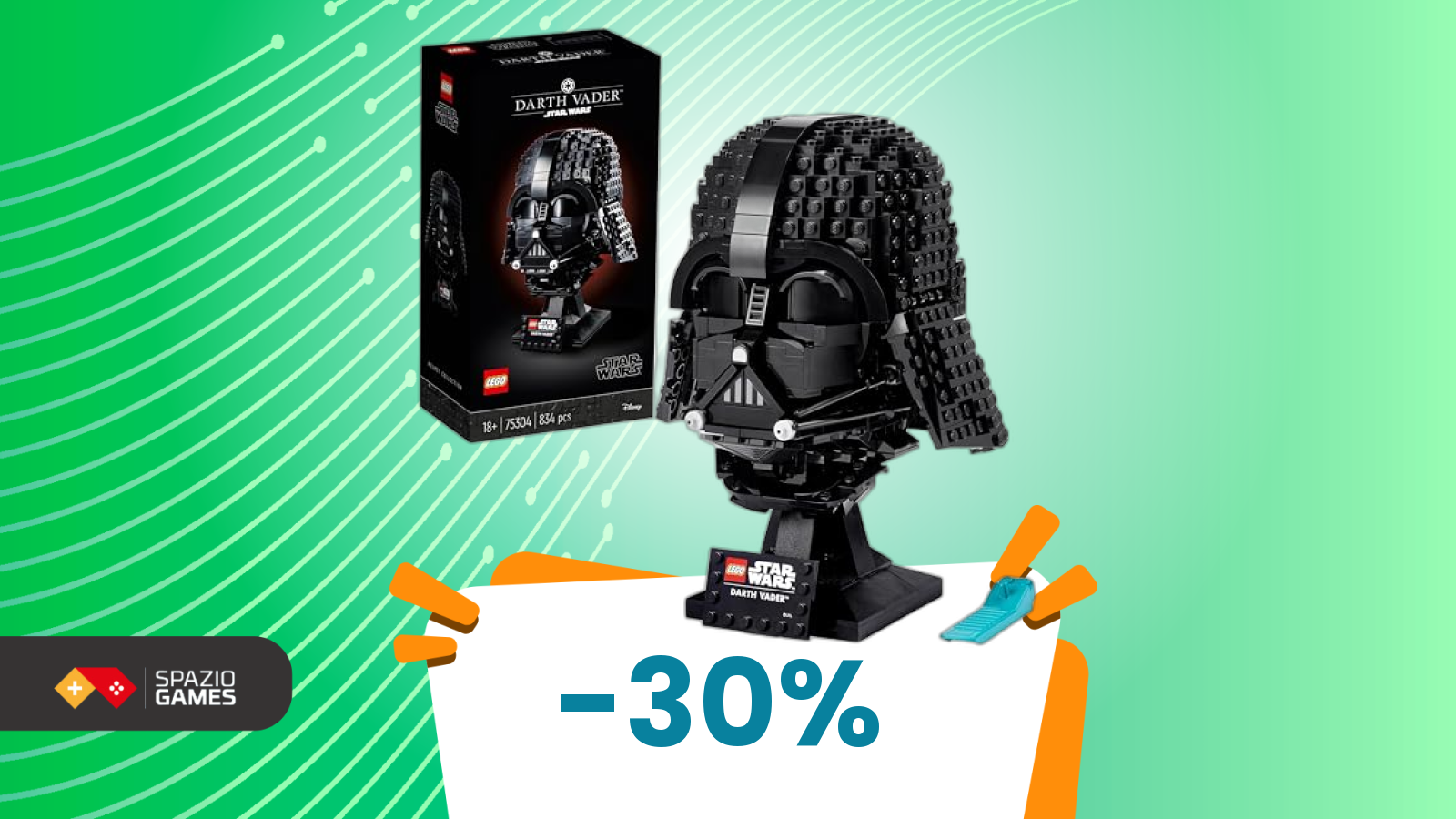 LEGO Casco di Darth Vader, CHE PREZZO! Su Amazon risparmi il 30%