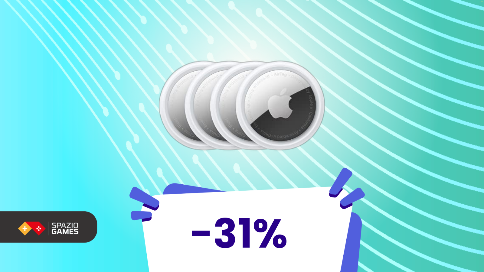 Caccia al risparmio: 4 Apple AirTag a 89€, solo per il Black Friday