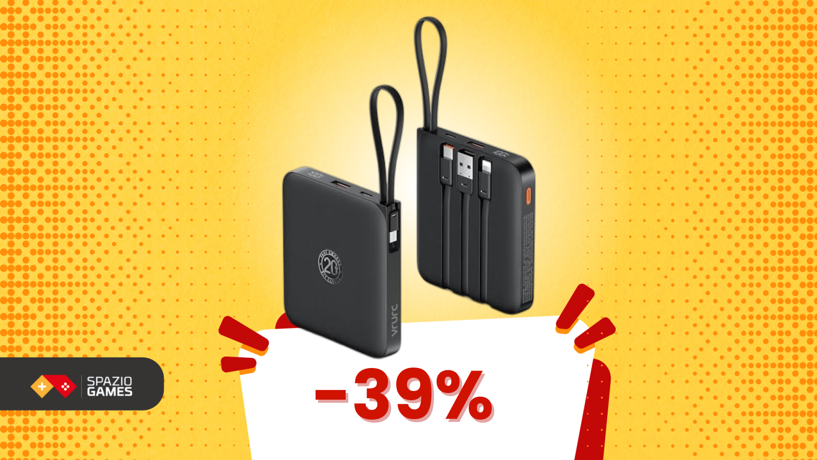 Offerta Cyber Monday: powerbank multi-cavo a soli 15€