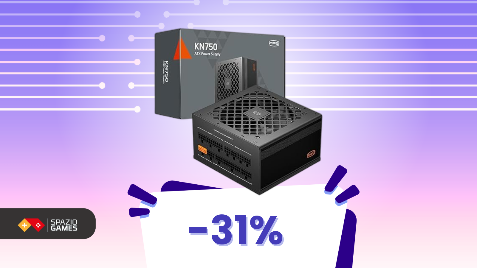 Accendi la tua build con stile! 750W 80 Plus Gold scontato del 31%