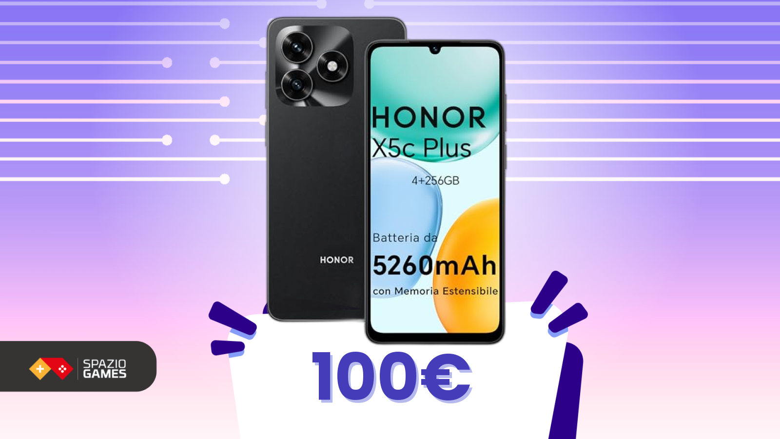 Smartphone secondario con batteria da 5000+ mAh sotto i 100€ per la prima volta