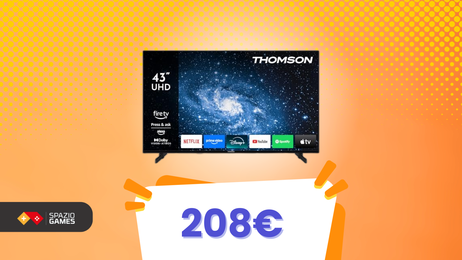 Non è di Amazon, ma questa TV con Fire TV è un affare a 208€