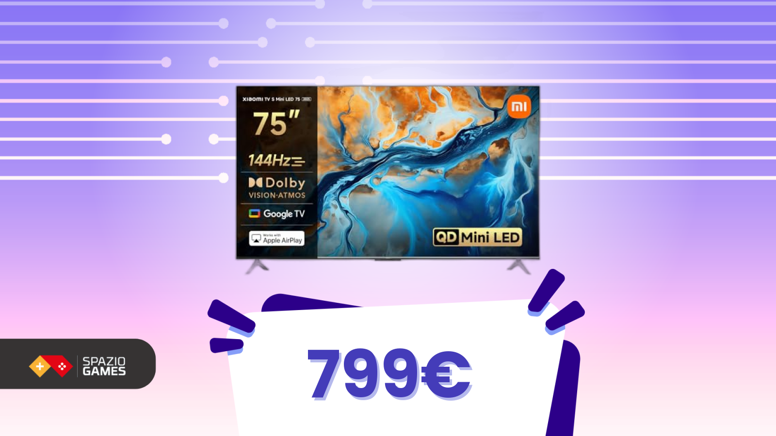 Sottocosto: TV 75" Dolby Vision sotto 800€! Consegna dopo Natale