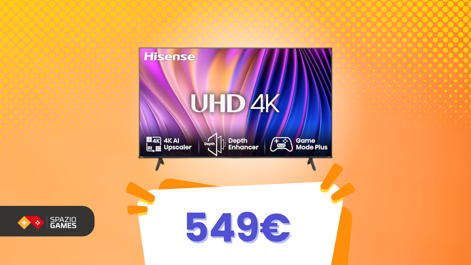 75 pollici di puro intrattenimento a 549€! Vai oltre i film con questa TV