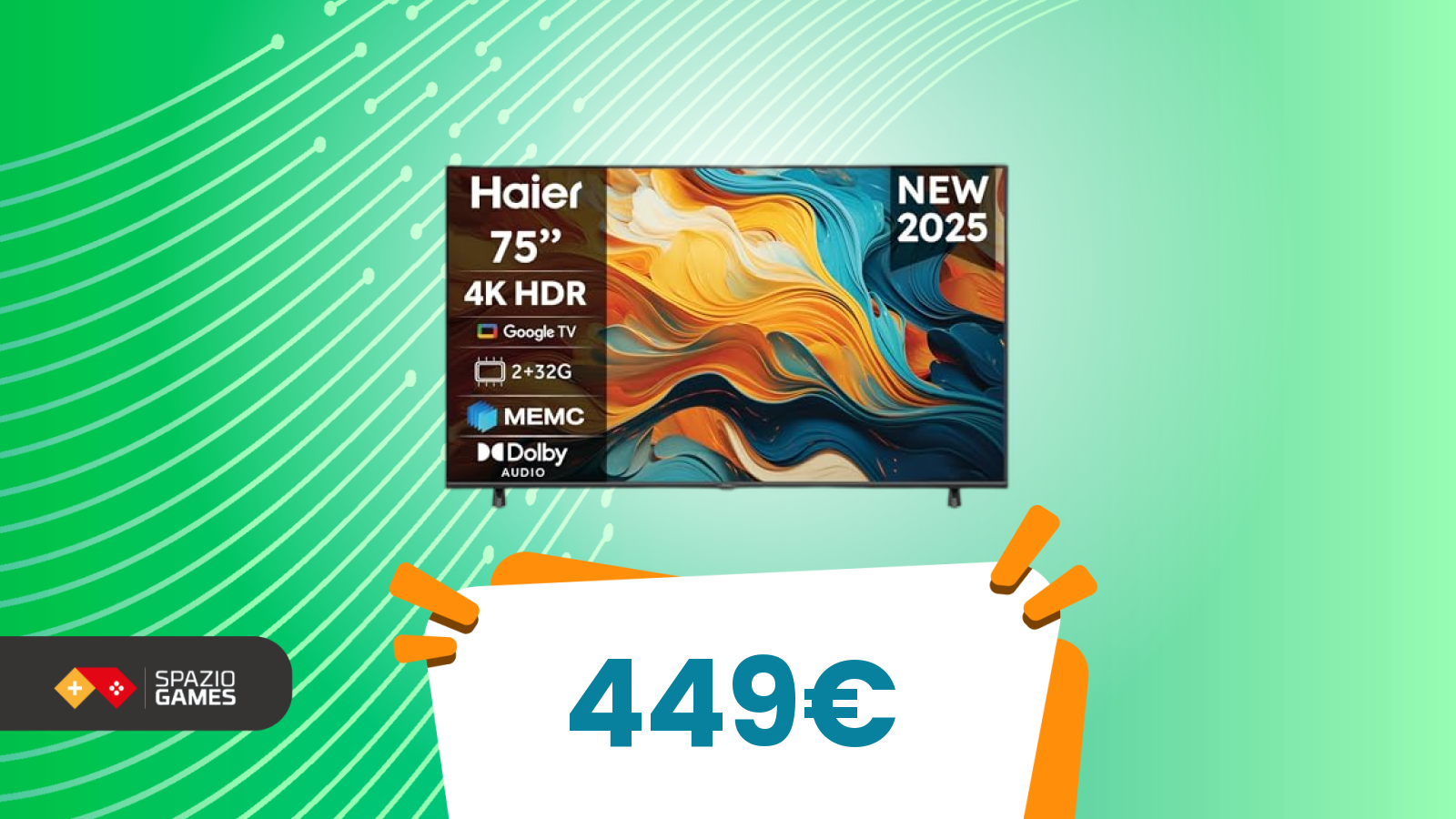 TV 75" (2025) a 449€: chiudi il 2025 in grande stile!