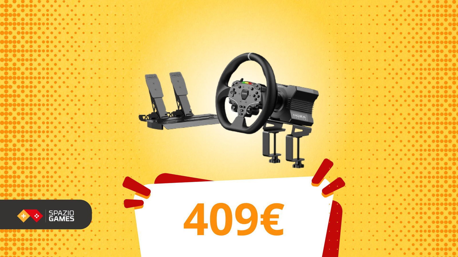 Offerta MediaWorld: il kit MOZA sostituisce Logitech e Thrustmaster a 409€