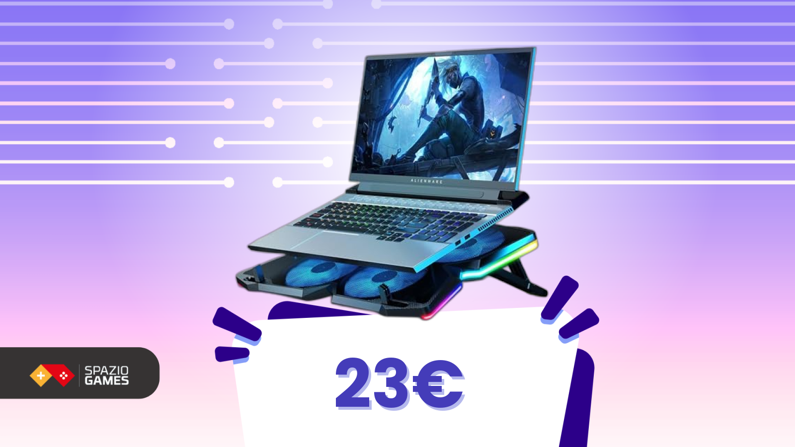 Solo 23€: sistema a 4 ventole per raffreddare il tuo notebook