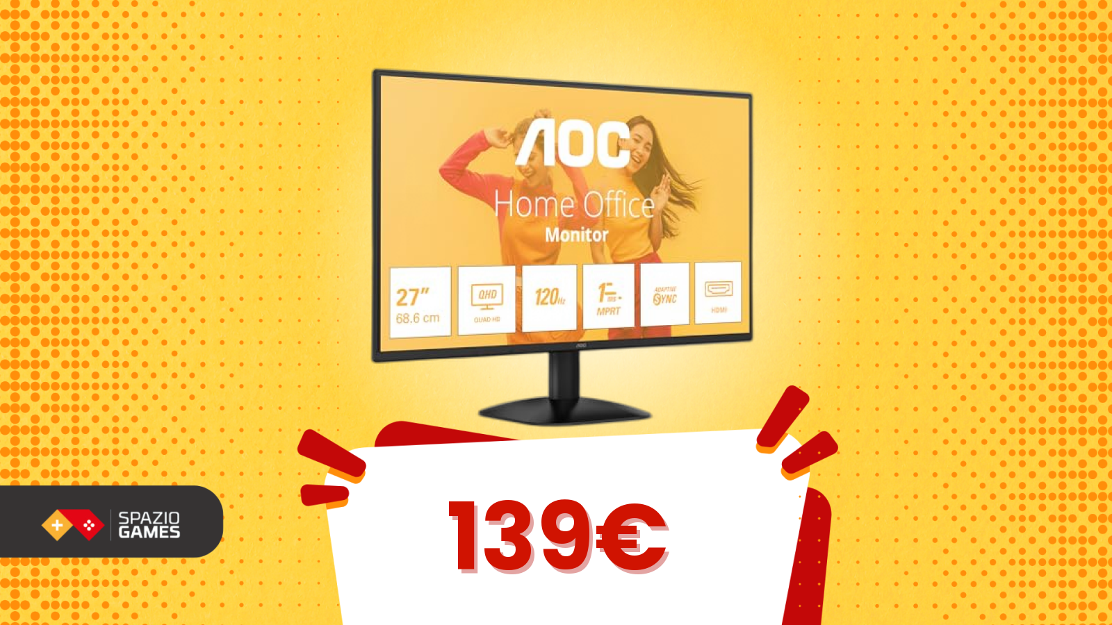 Chi l’ha detto che la qualità deve costare? Meno di 140€ oggi per questo monitor AOC